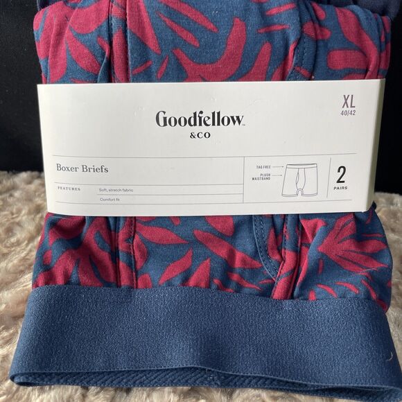 Goodfellow Men’s Boxer Briefs Tag Free Comfort Fit XL 2 PR New - Picture 2 of 4